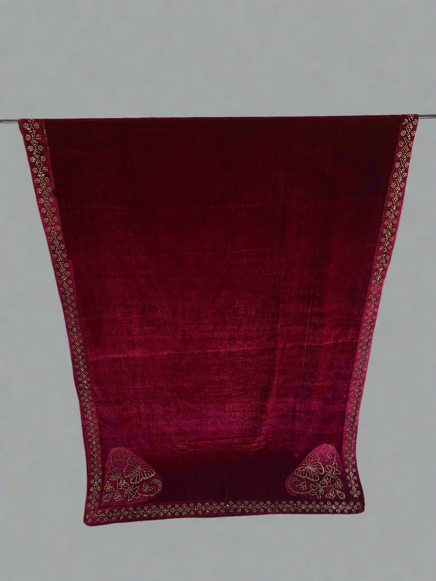 MAKHMAL BY TATA FABRICS | LASER-4CUT-STONE WORK SHAWL #004