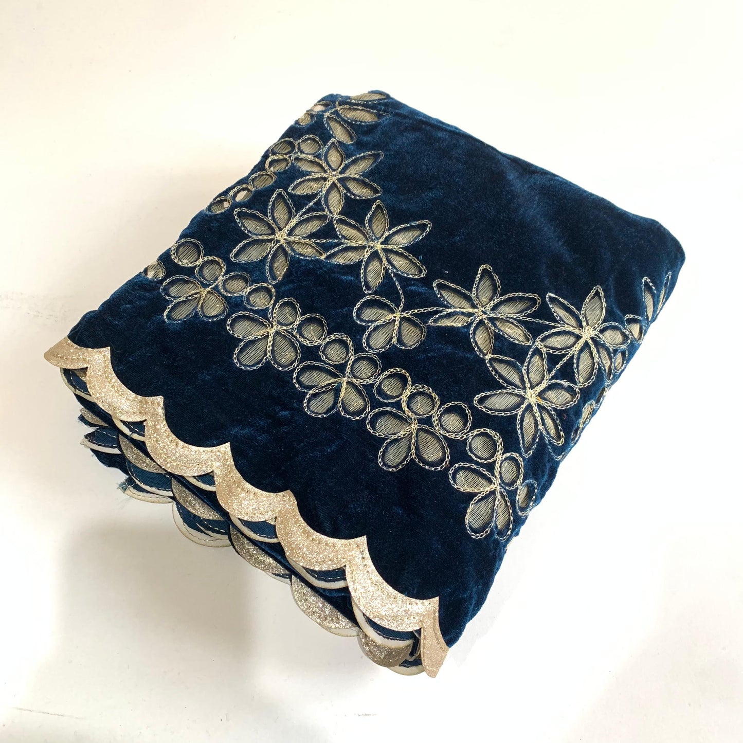 MAKHMAL BY TATA FABRICS | LASER CUT | FLORAL LASER CUT MOTIFZ SHAWL #003