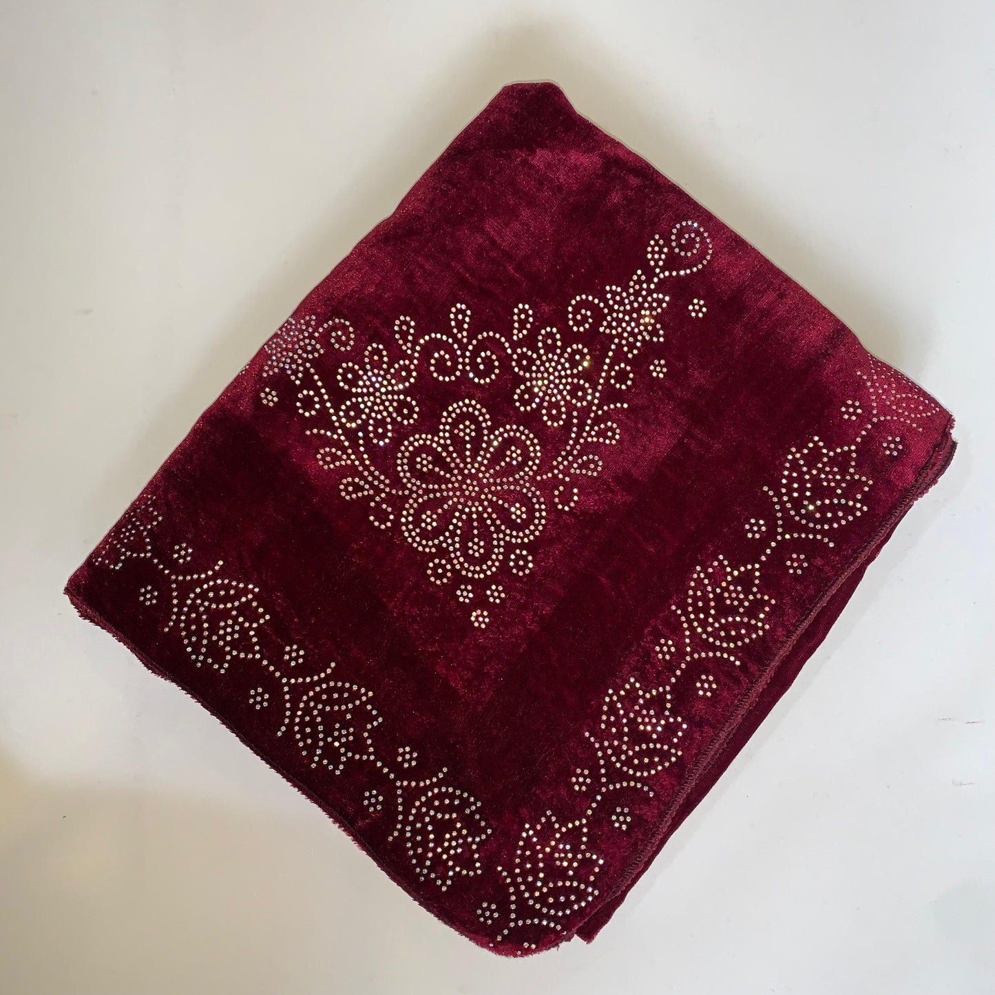 MAKHMAL BY TATA FABRICS | GERMAN DIAMOND-STONEWORK SHAWL #003