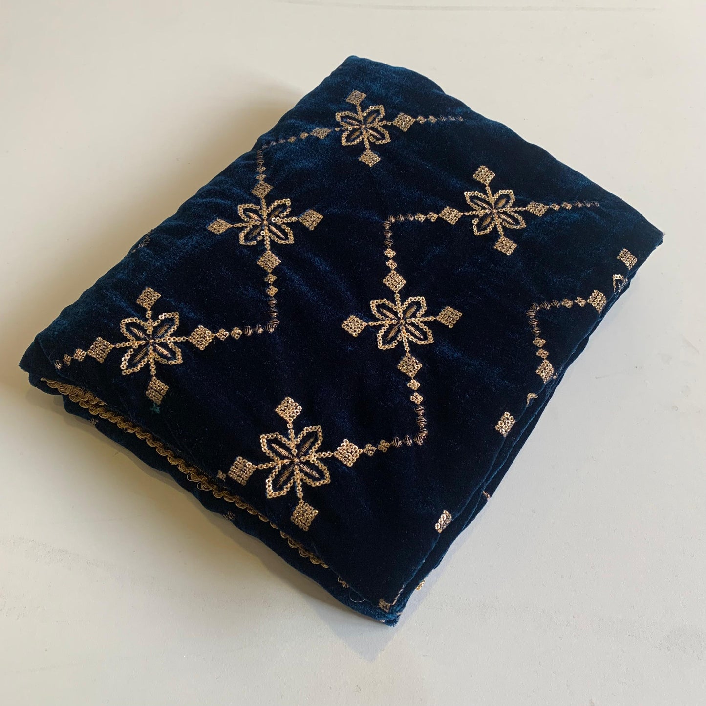 MAKHMAL BY TATA FABRICS | 4- SIDE EMBROIDED | EMBROIDED SHAWL #032