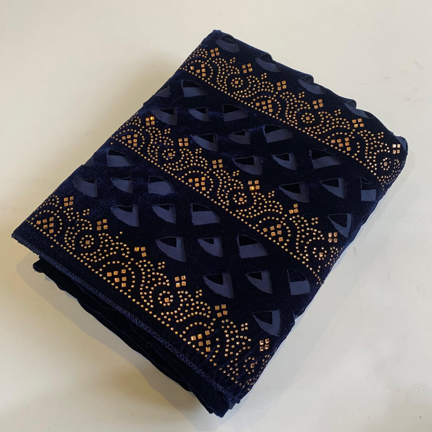 MAKHMAL BY TATA FABRICS | LASER CUTWORK & STONEWORK SHAWL #002