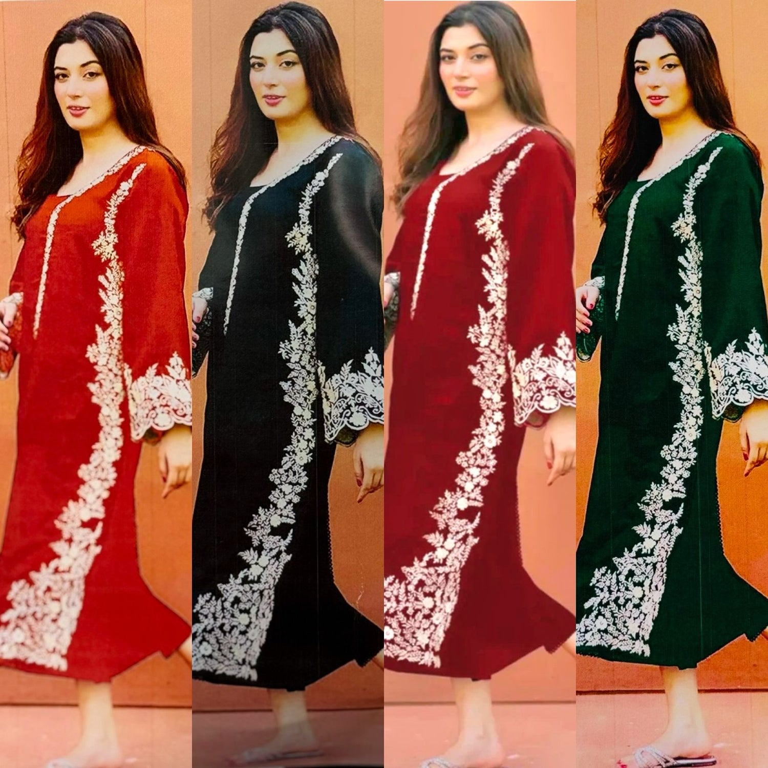 ASLING's Summer Collection 2025 showcases a stylish two-piece embroidered lawn suit with bright colors and detailed patterns.