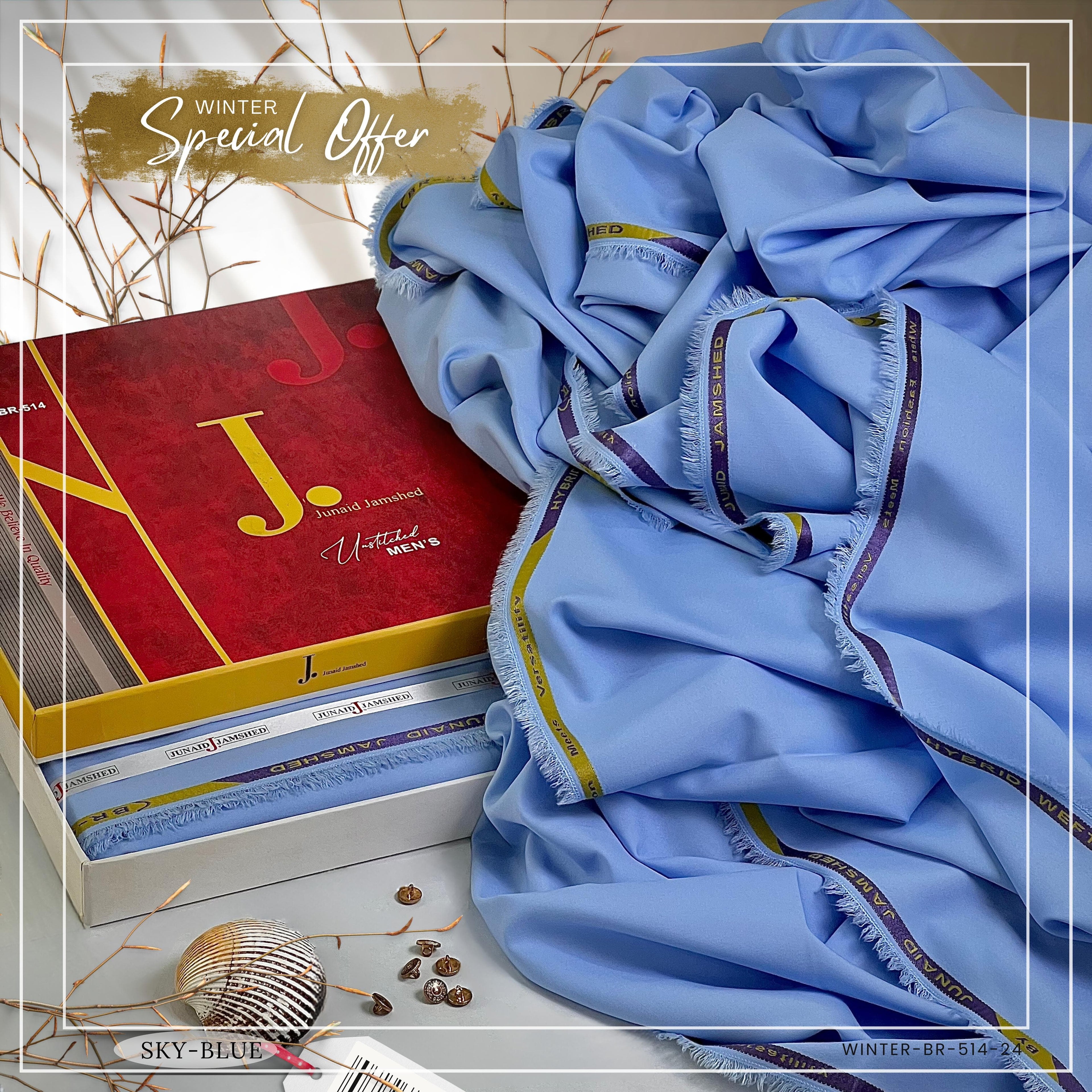 Junaid Jamshed's Tropical Wash’n Wear, a fashionable piece adorned with tropical prints, perfect for sunny days.