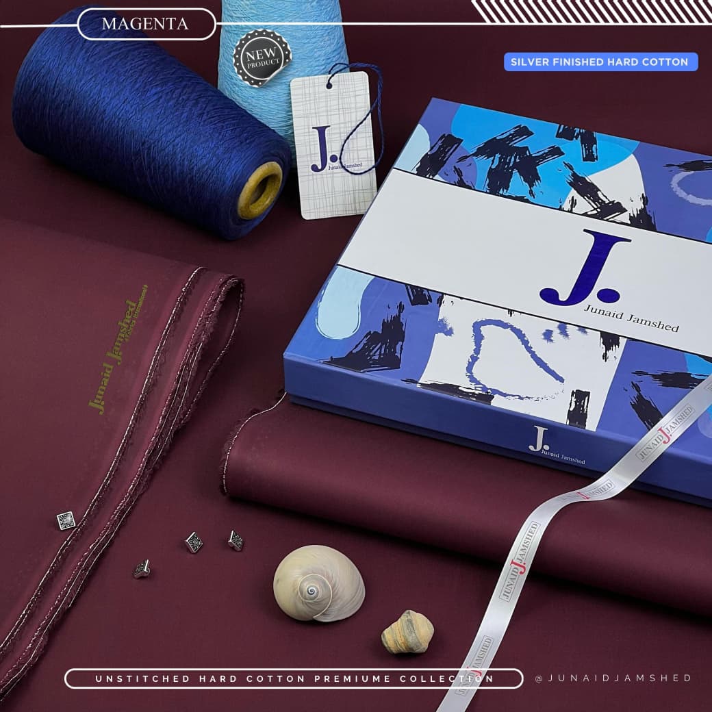 JUNAID JAMSHED| SILVER FINISH HARD COTTON 100% ORIGINAL