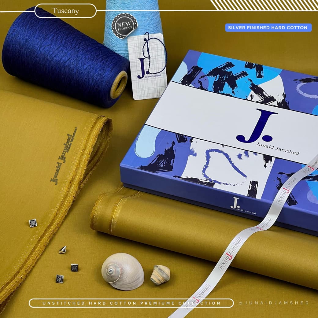 JUNAID JAMSHED| SILVER FINISH HARD COTTON 100% ORIGINAL