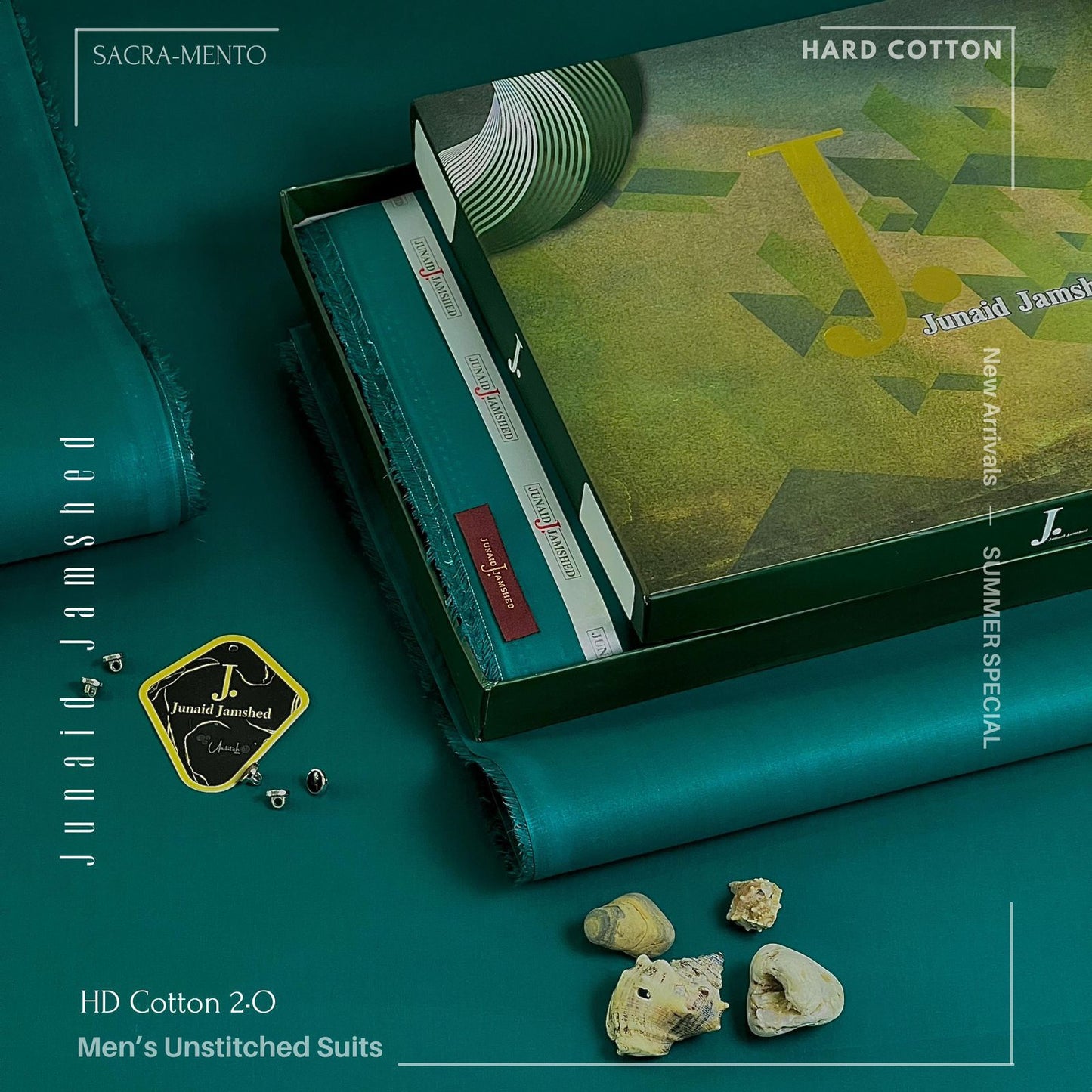 JUNAID JAMSHED| SILVER FINISH HARD COTTON 100% ORIGINAL