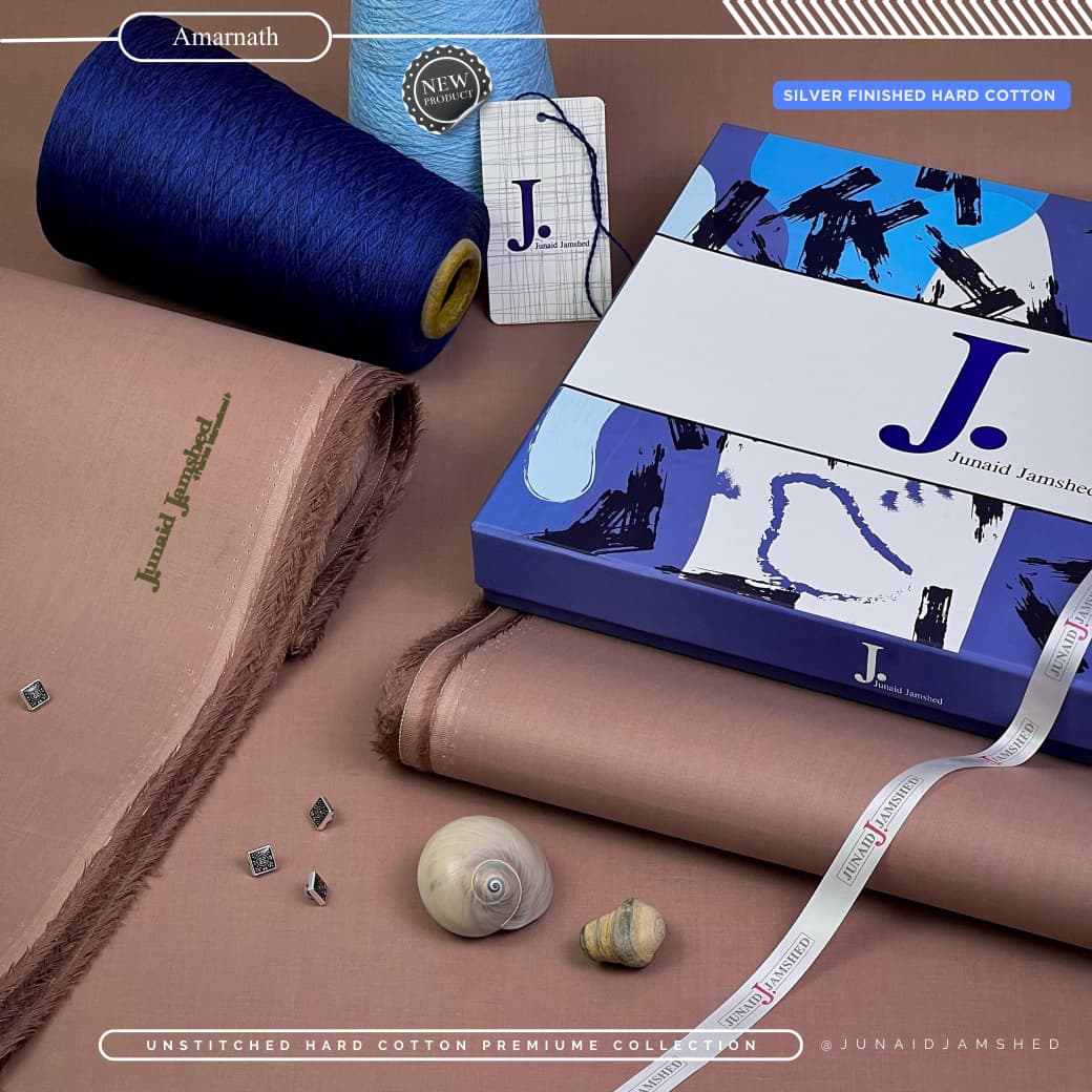 JUNAID JAMSHED| SILVER FINISH HARD COTTON 100% ORIGINAL