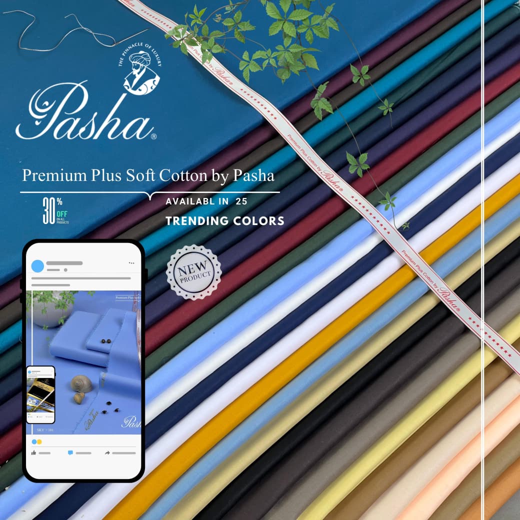 PASHA|PREMIUM PLUS SOFT COTTON|100% ORIGINAL