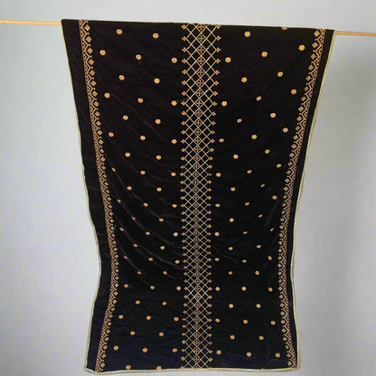 MAKHMAL BY TATA FABRICS | EMBROIDED | 4-SIDE EMBROIDED SHAWL #021