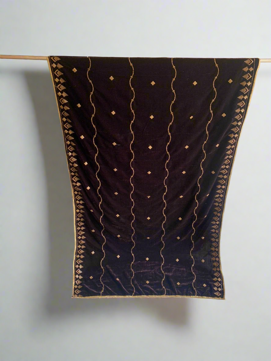 MAKHMAL BY TATA FABRICS | EMBROIDED | 4-SIDE EMBROIDED SHAWL #022