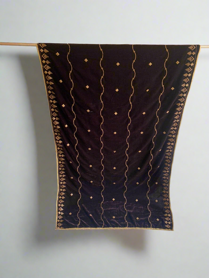 MAKHMAL BY TATA FABRICS | EMBROIDED | 4-SIDE EMBROIDED SHAWL #022