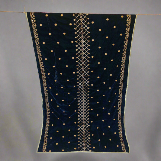 MAKHMAL BY TATA FABRICS | EMBROIDED | 4-SIDE EMBROIDED SHAWL #020