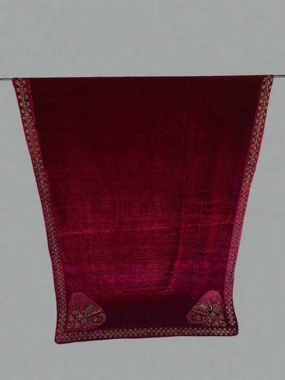 MAKHMAL BY TATA FABRICS | LASER-4CUT-STONE WORK SHAWL #004