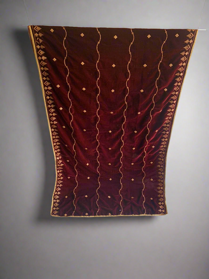 MAKHMAL BY TATA FABRICS | EMBROIDED | 4-SIDE EMBROIDED SHAWL #023