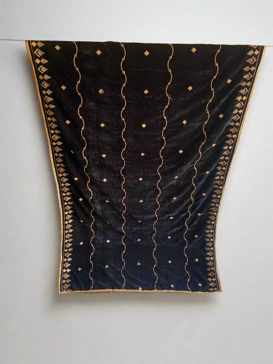 MAKHMAL BY TATA FABRICS | EMBROIDED | 4-SIDE EMBROIDED SHAWL #027