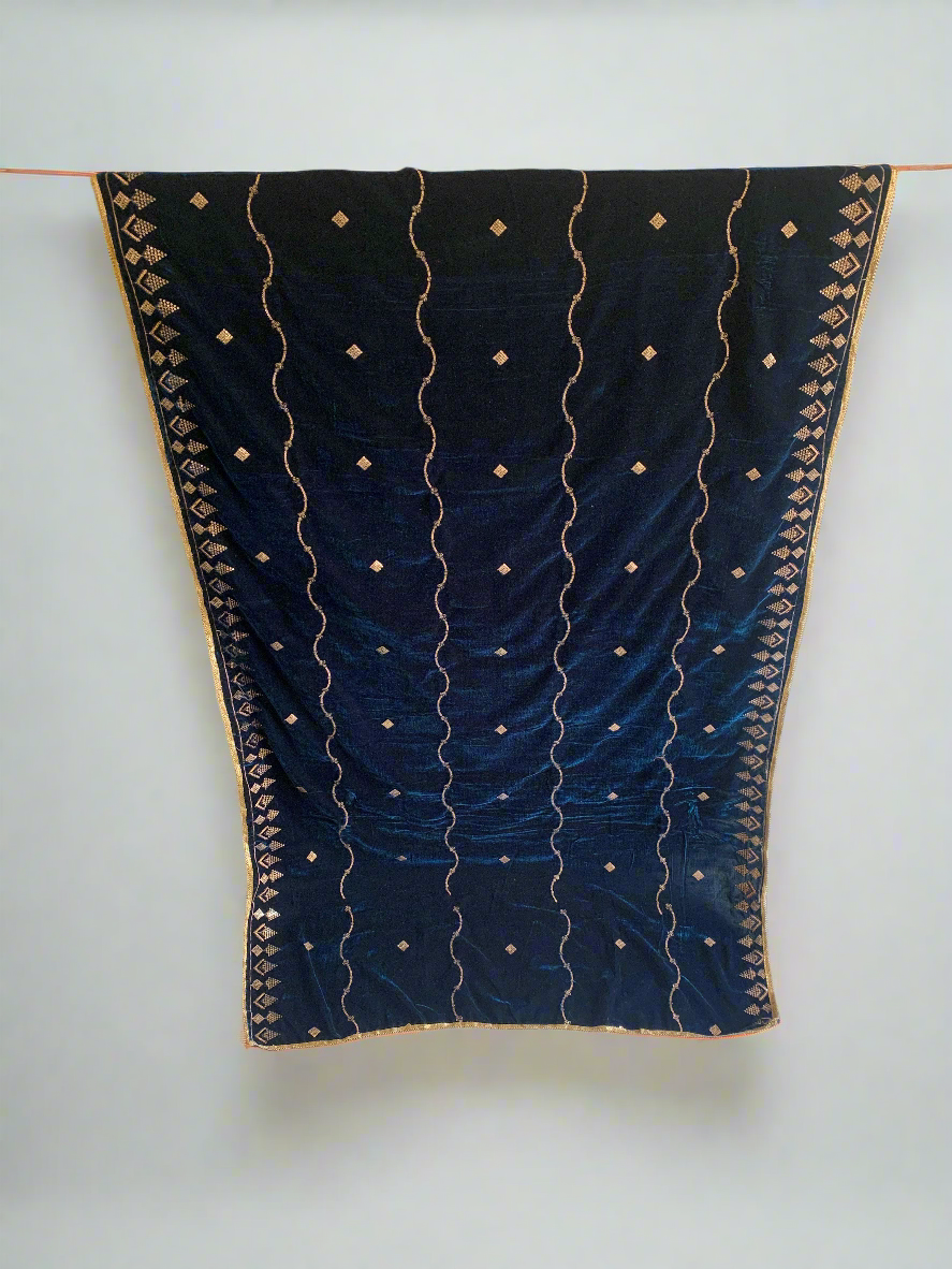 MAKHMAL BY TATA FABRICS | EMBROIDED | 4-SIDE EMBROIDED SHAWL #025