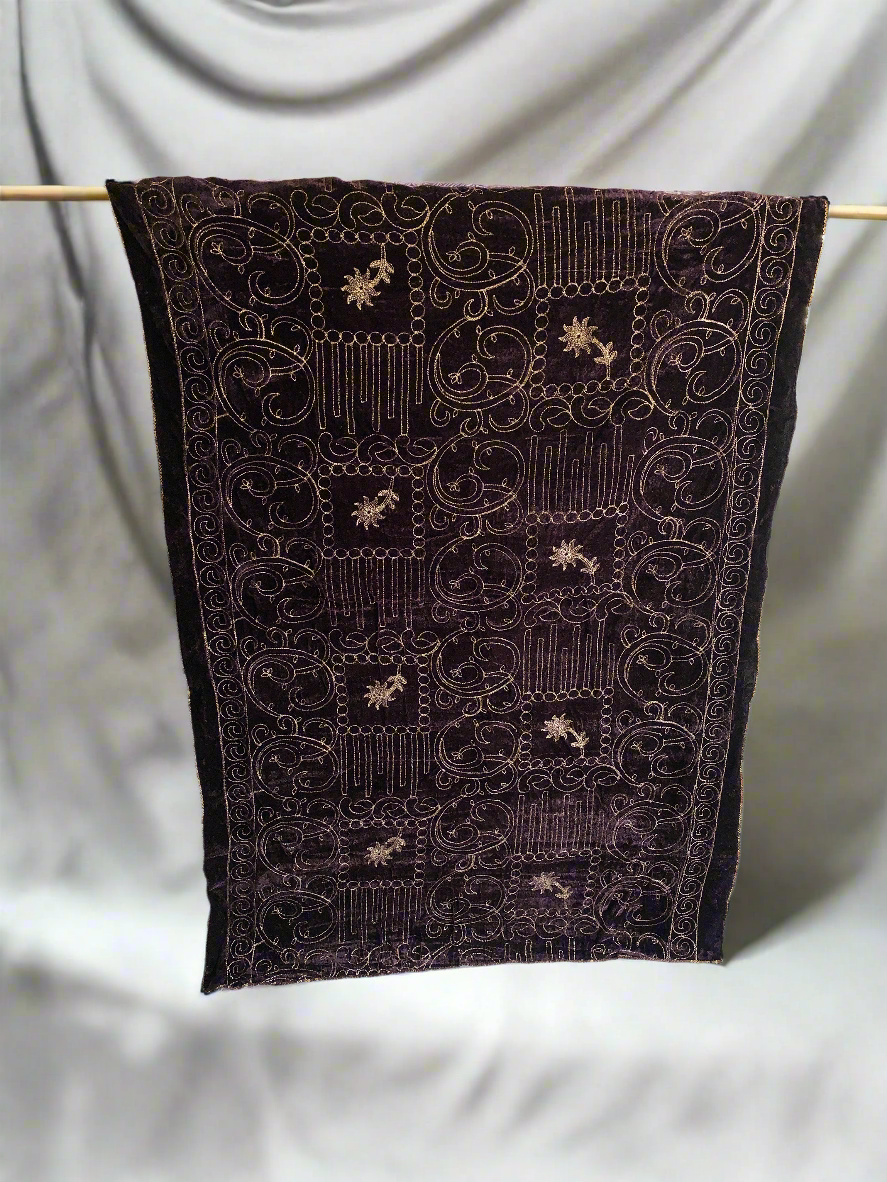 MAKHMAL BY TATA FABRICS | EMBROIDED | 4-SIDE EMBROIDED SHAWL #018