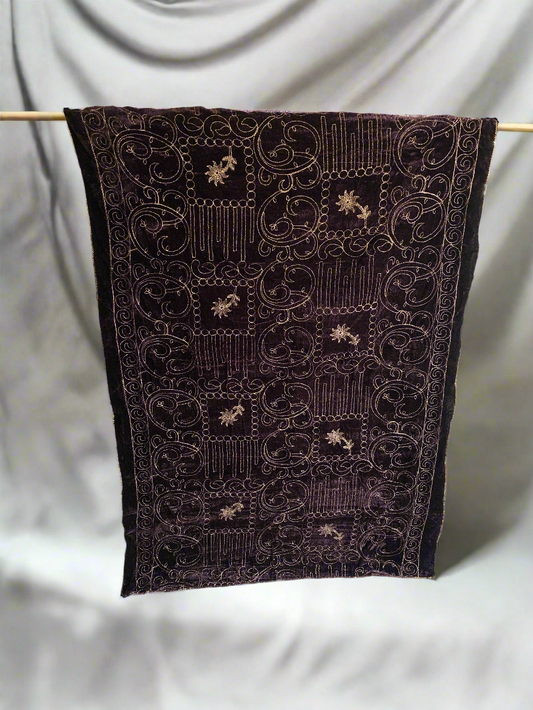 MAKHMAL BY TATA FABRICS | EMBROIDED | 4-SIDE EMBROIDED SHAWL #018