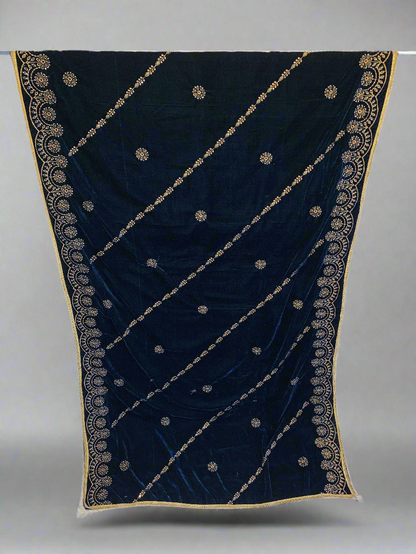 MAKHMAL BY TATA FABRICS | EMBROIDED | 4-SIDE EMBROIDED SHAWL #007