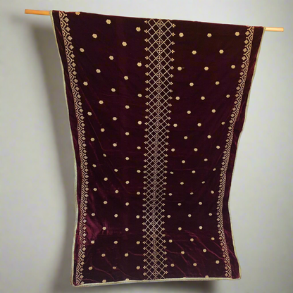 MAKHMAL BY TATA FABRICS | EMBROIDED | 4-SIDE EMBROIDED SHAWL #003