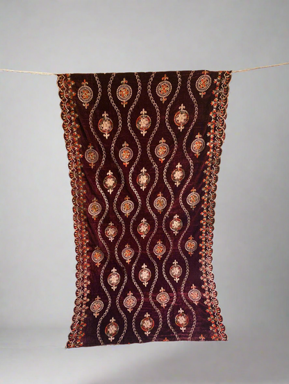 MAKHMAL BY TATA FABRICS | SINDHI DHAGA HAND-EMBROIDED SHAWL #001