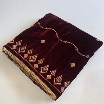 MAKHMAL BY TATA FABRICS | EMBROIDED | 4-SIDE EMBROIDED SHAWL #023