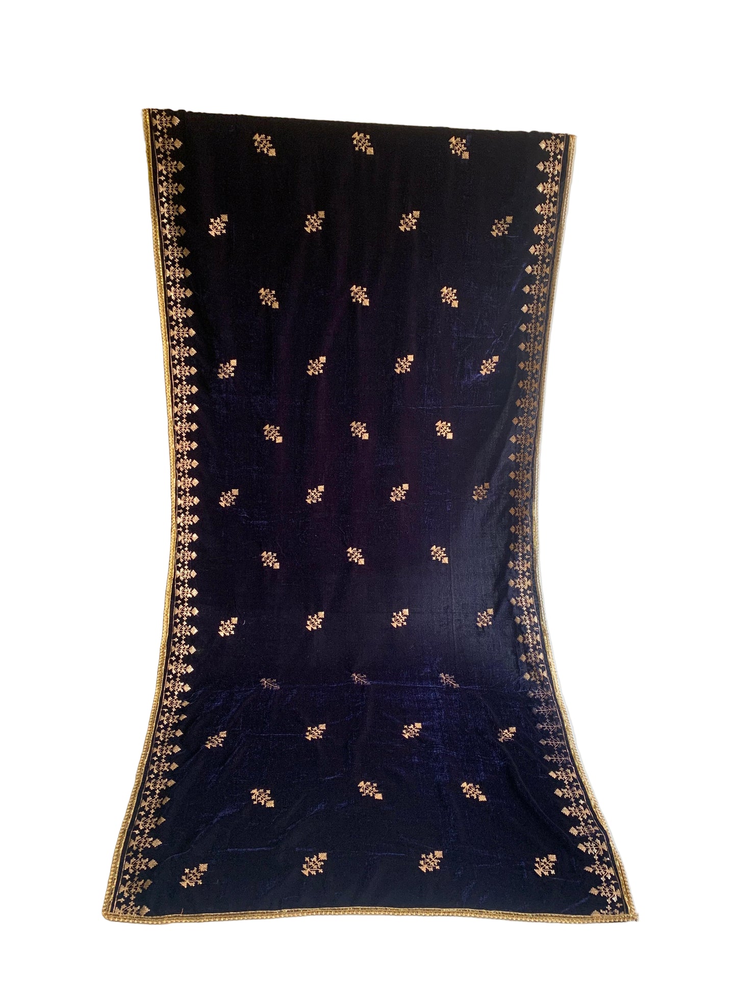 MAKHMAL BY TATA FABRICS | 4- SIDE EMBROIDED | EMBROIDED SHAWL #037