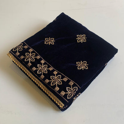 MAKHMAL BY TATA FABRICS | 4- SIDE EMBROIDED | EMBROIDED SHAWL #034