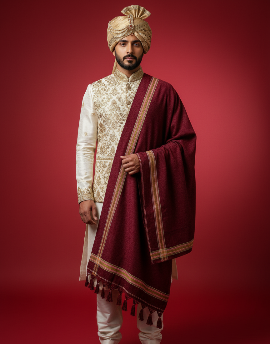 HUKM-E-NAWAB | VELVET MAROON