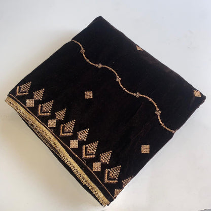 MAKHMAL BY TATA FABRICS | EMBROIDED | 4-SIDE EMBROIDED SHAWL #022