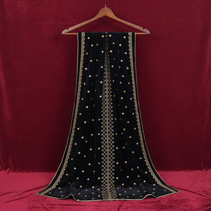 MAKHMAL BY TATA FABRICS | EMBROIDED | 4-SIDE EMBROIDED SHAWL #028