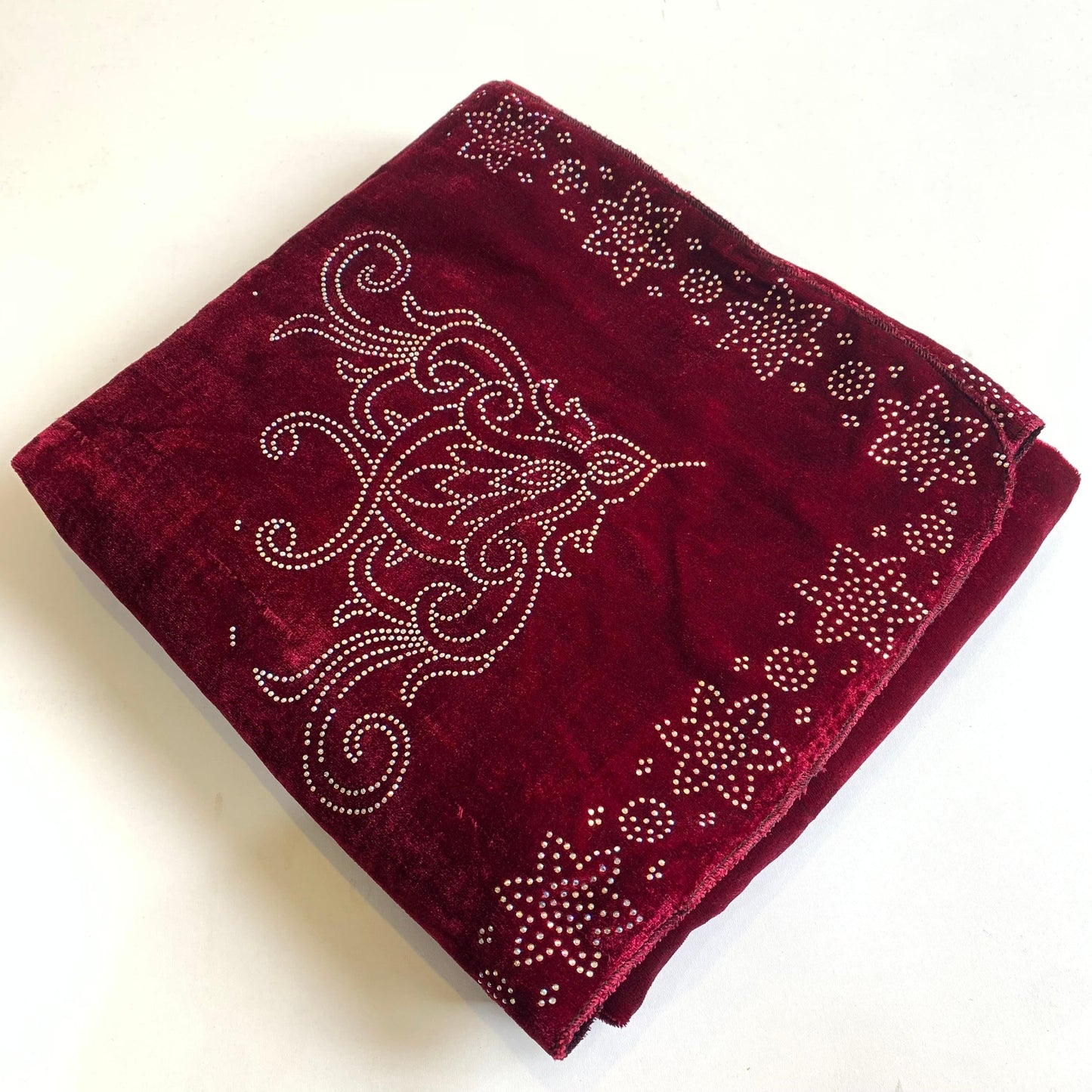 MAKHMAL BY TATA FABRICS | GERMAN DIAMOND-STONEWORK SHAWL #002