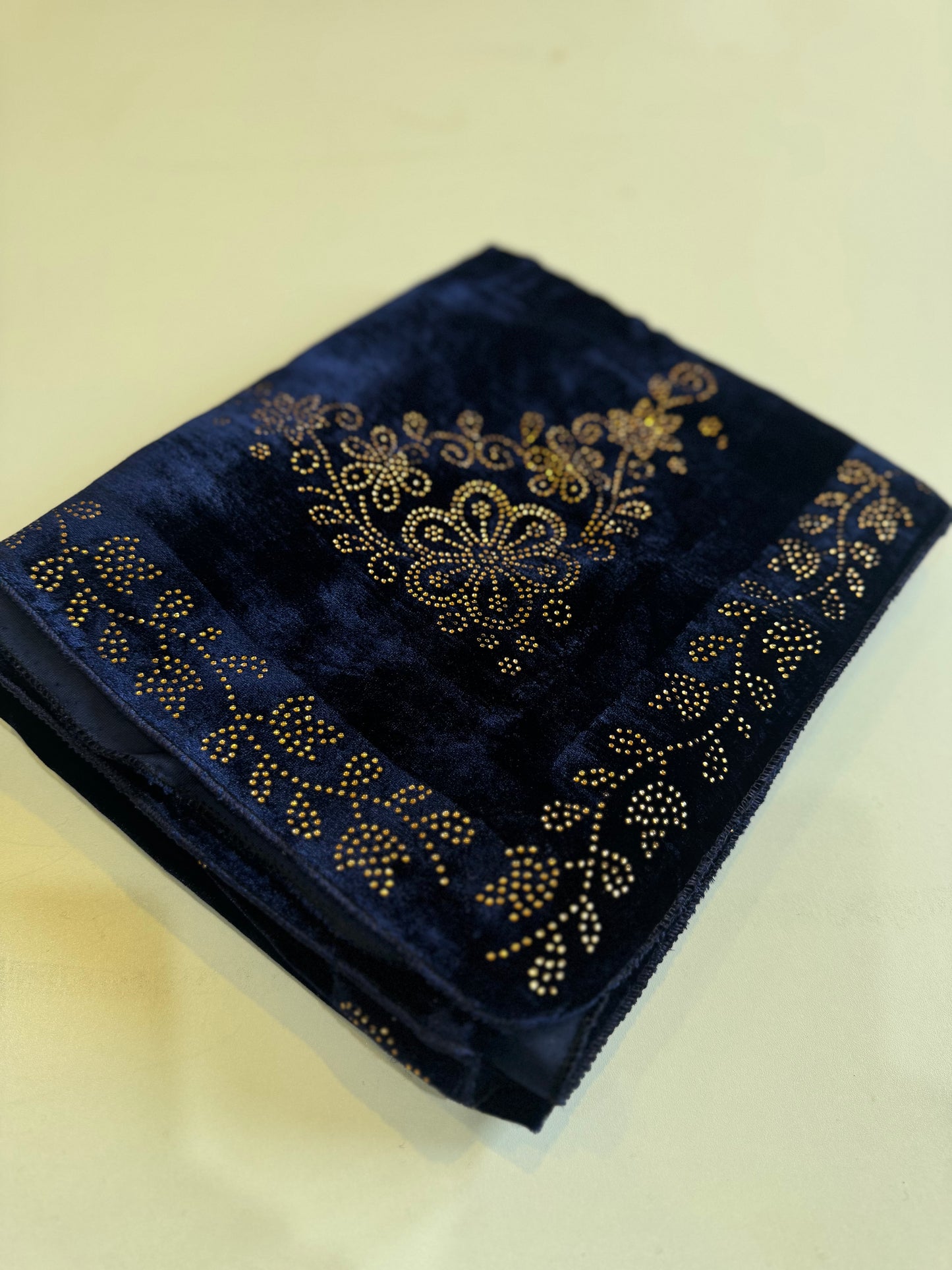 MAKHMAL BY TATA FABRICS | LASER-CUT-STONE WORK SHAWL #007