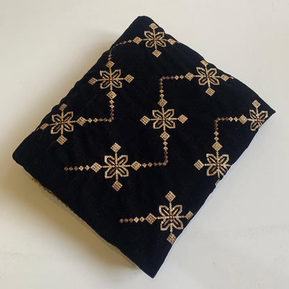 MAKHMAL BY TATA FABRICS | 4- SIDE EMBROIDED | EMBROIDED SHAWL #033