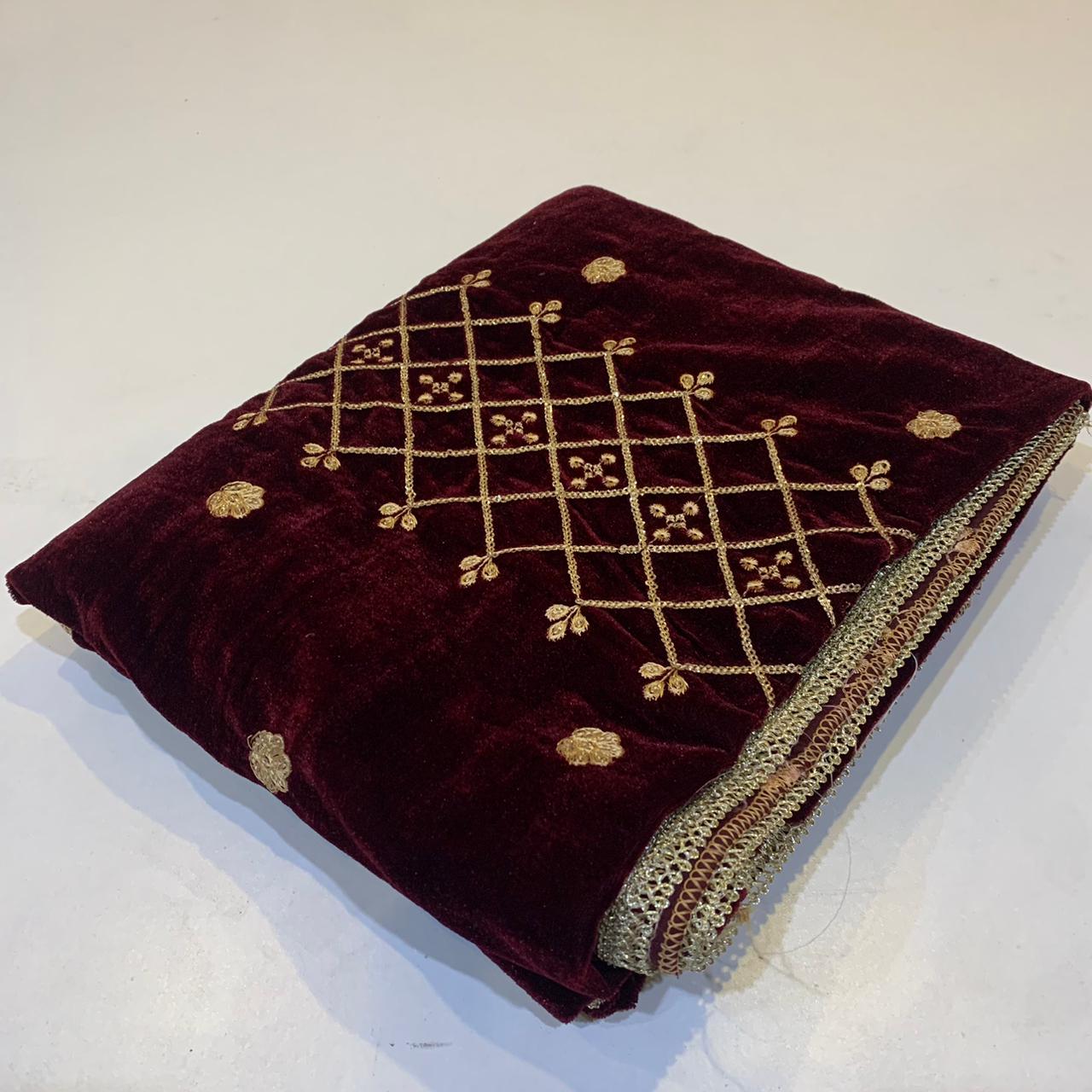 MAKHMAL BY TATA FABRICS | EMBROIDED | 4-SIDE EMBROIDED SHAWL #003