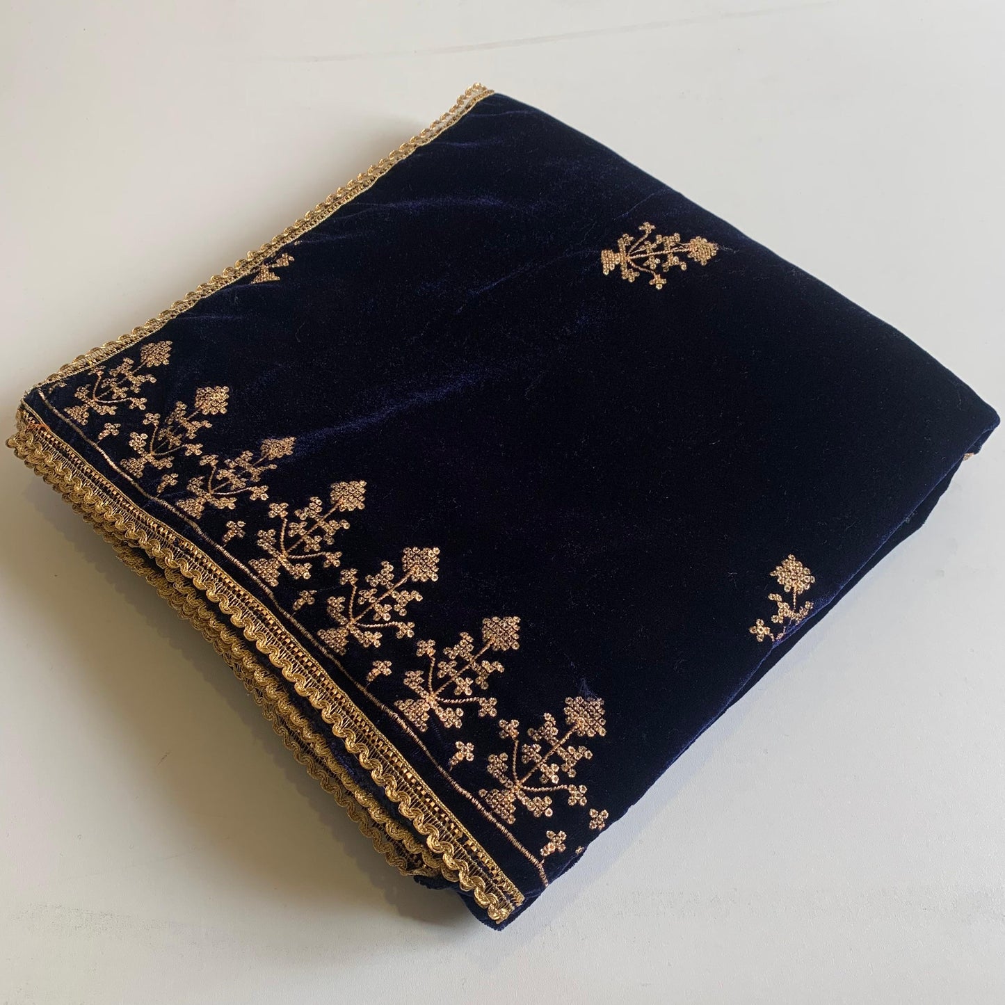 MAKHMAL BY TATA FABRICS | 4- SIDE EMBROIDED | EMBROIDED SHAWL #037