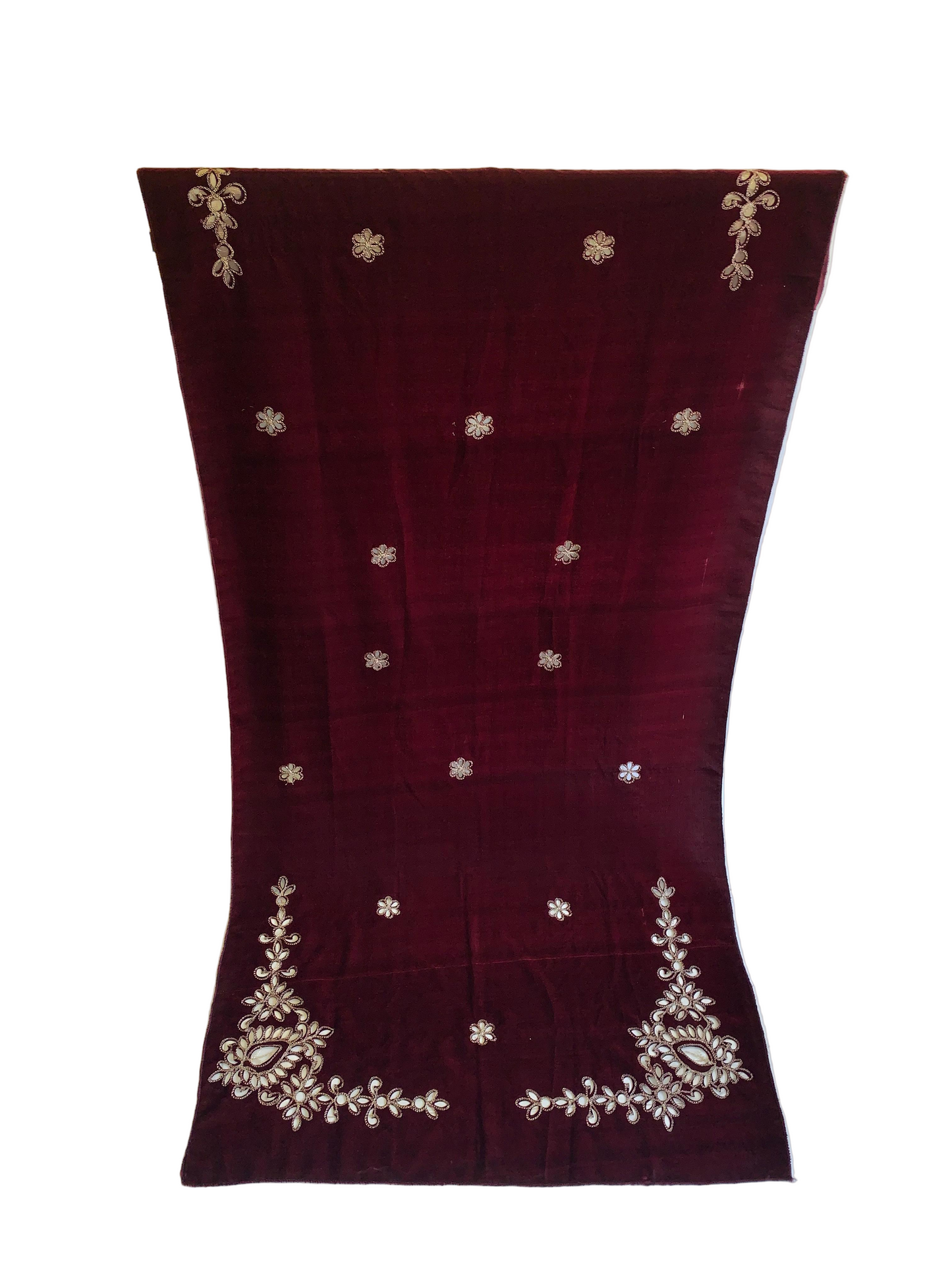 MAKHMAL BY TATA FABRICS | LASER CUT | FLORAL LASER CUT MOTIFZ SHAWL #008