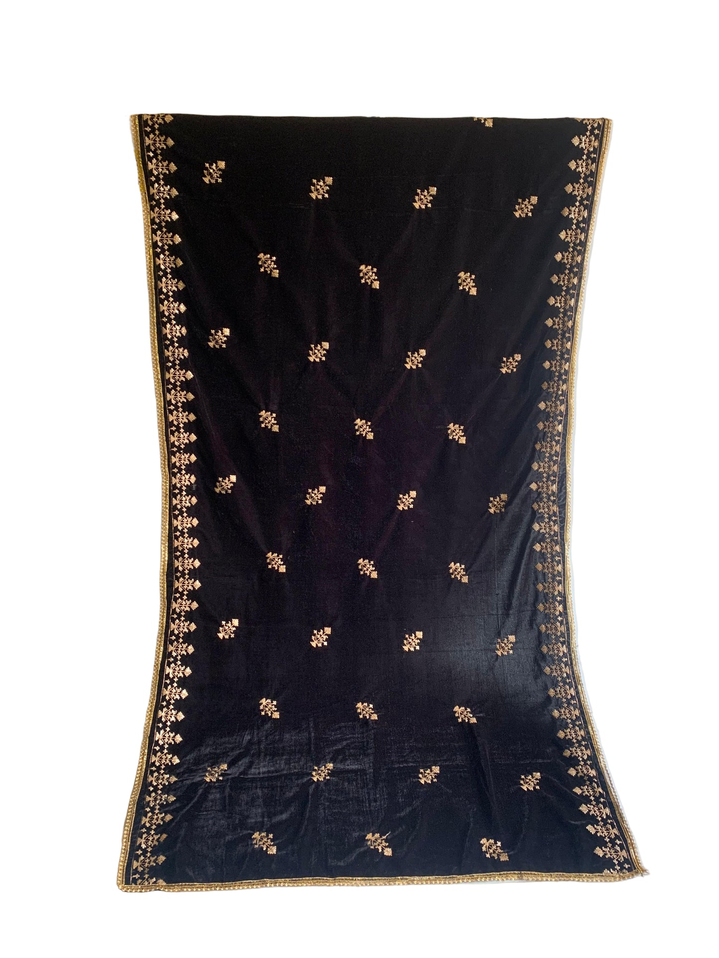 MAKHMAL BY TATA FABRICS | 4- SIDE EMBROIDED | EMBROIDED SHAWL #036