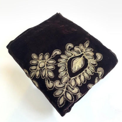 MAKHMAL BY TATA FABRICS | LASER CUT | FLORAL LASER CUT MOTIFZ SHAWL #005